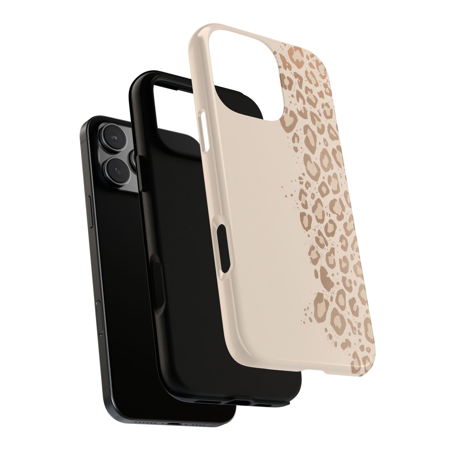 Phone Case – Beige Leopard Print Protective Cover