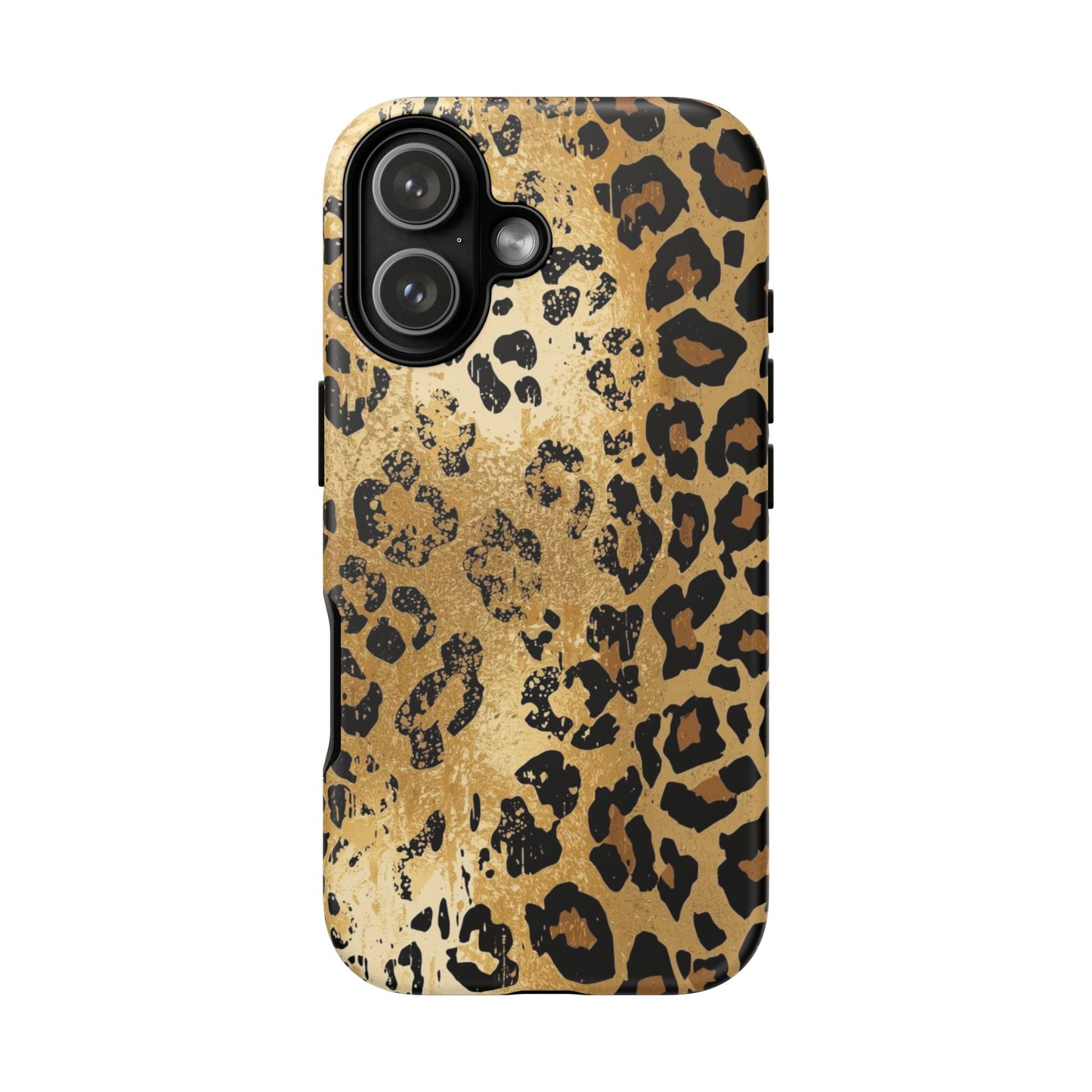 Leopard Print Tough Phone Case — Durable Protective iPhone Cover
