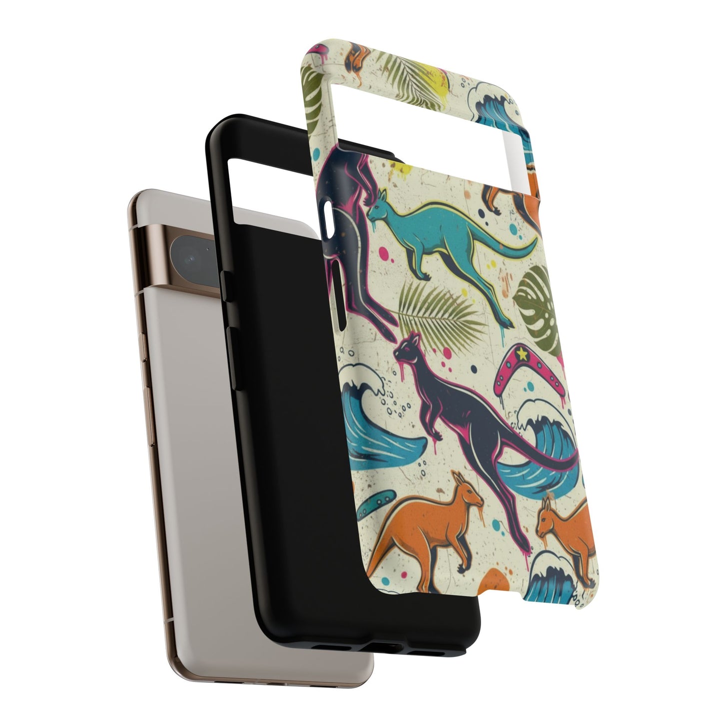 Tough Cases — Colorful Surfing Kangaroo Phone Case