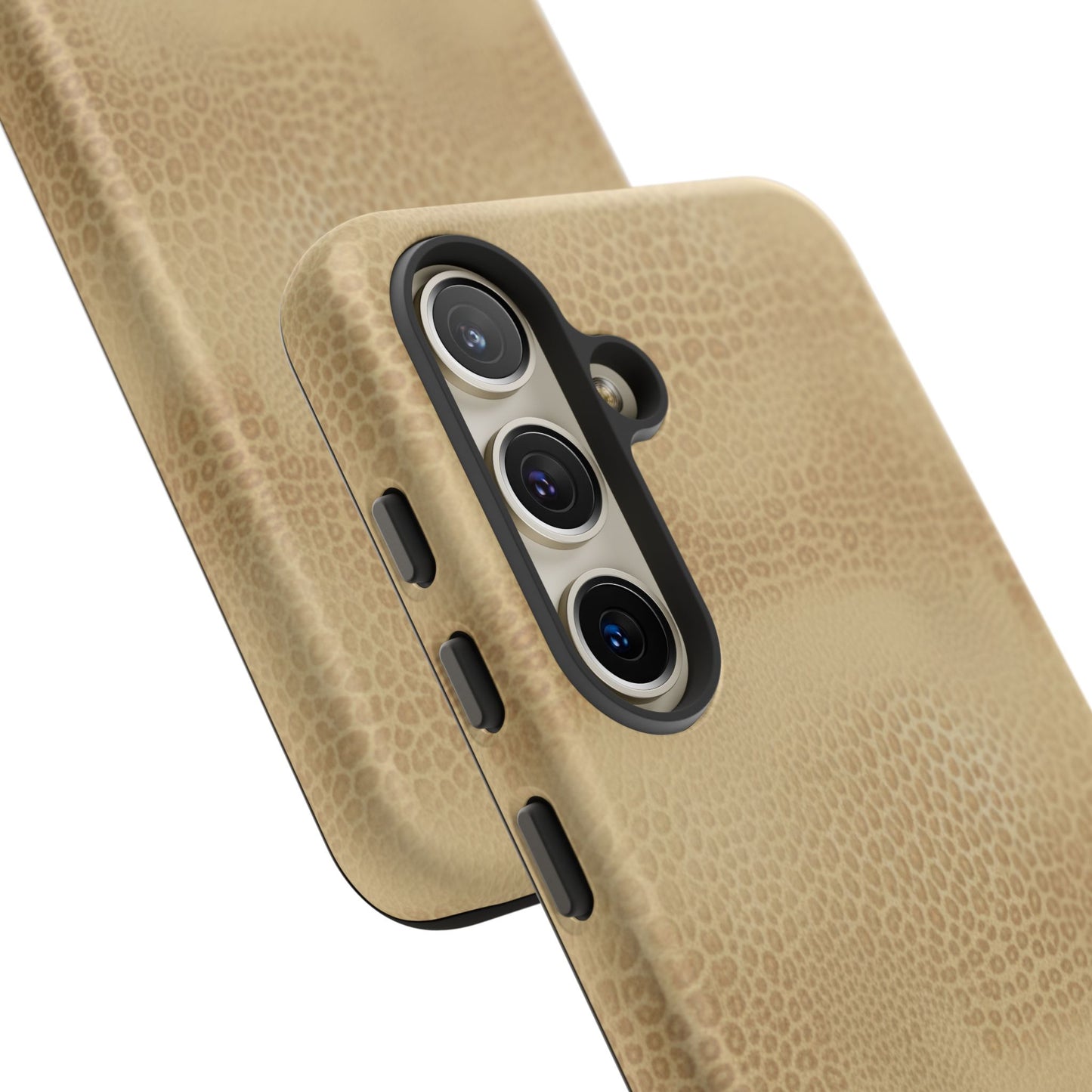 Tan Distressed Leather Texture Phone Case — Rugged Protective iPhone Cover
