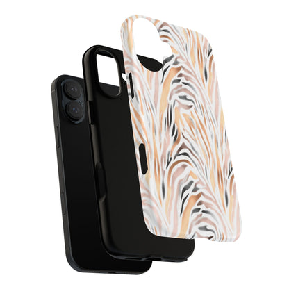 Tough Case — Neutral Watercolor Tiger Stripe Phone Case