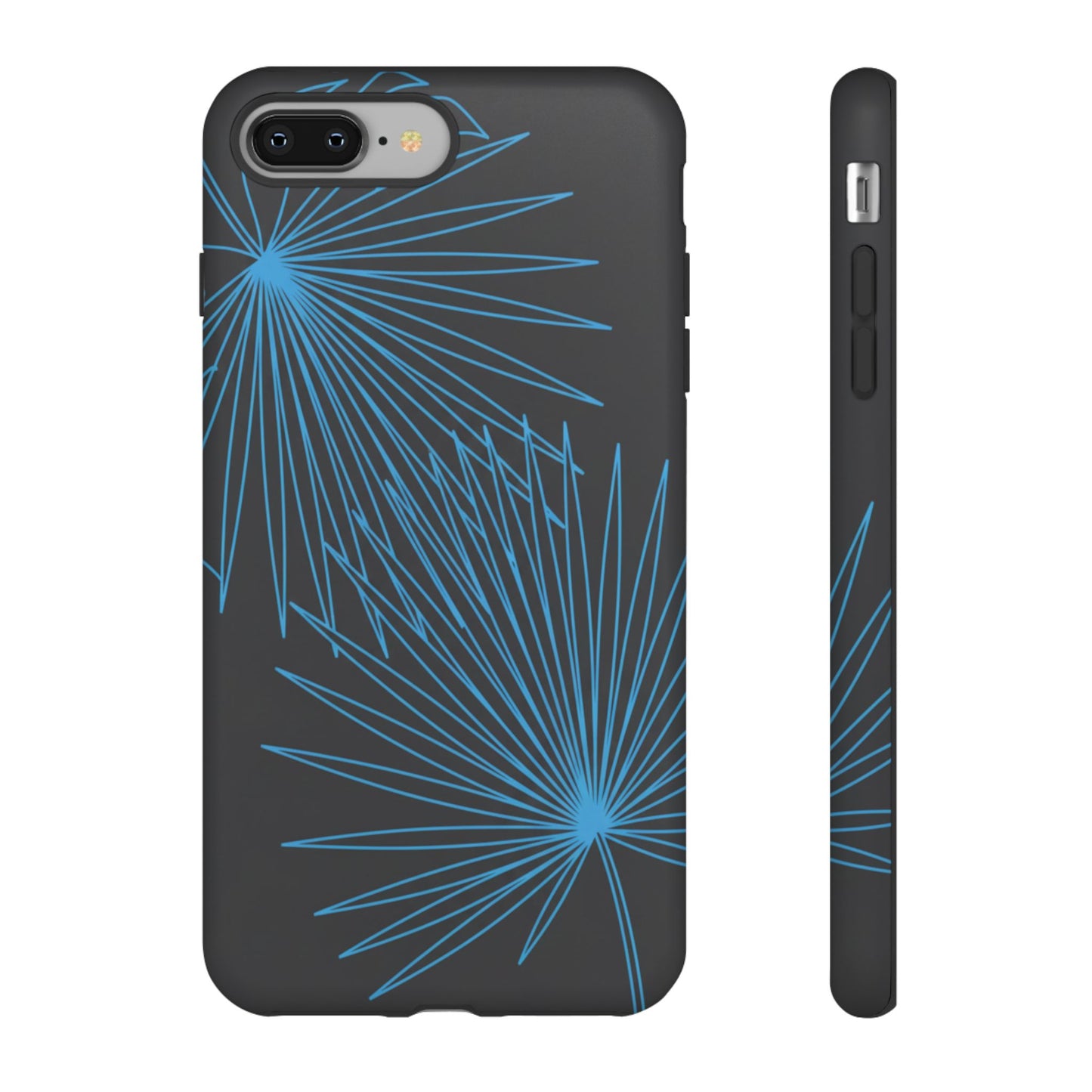 Blue Dandelion Burst Tough Phone Case — Protective Floral iPhone Cover