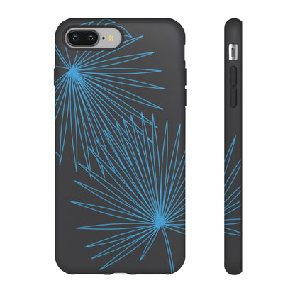 Blue Dandelion Burst Tough Phone Case — Protective Floral iPhone Cover