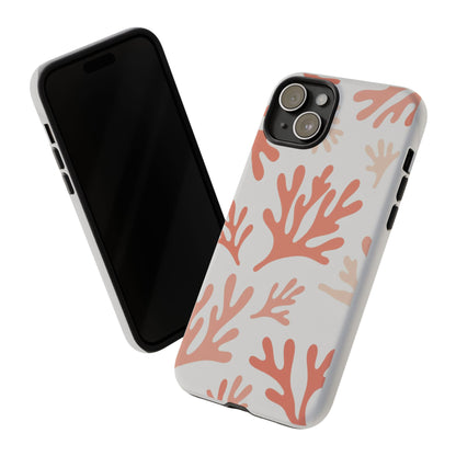 Coral Reef Pattern Tough Phone Case — Pink Beachy Protective Cover
