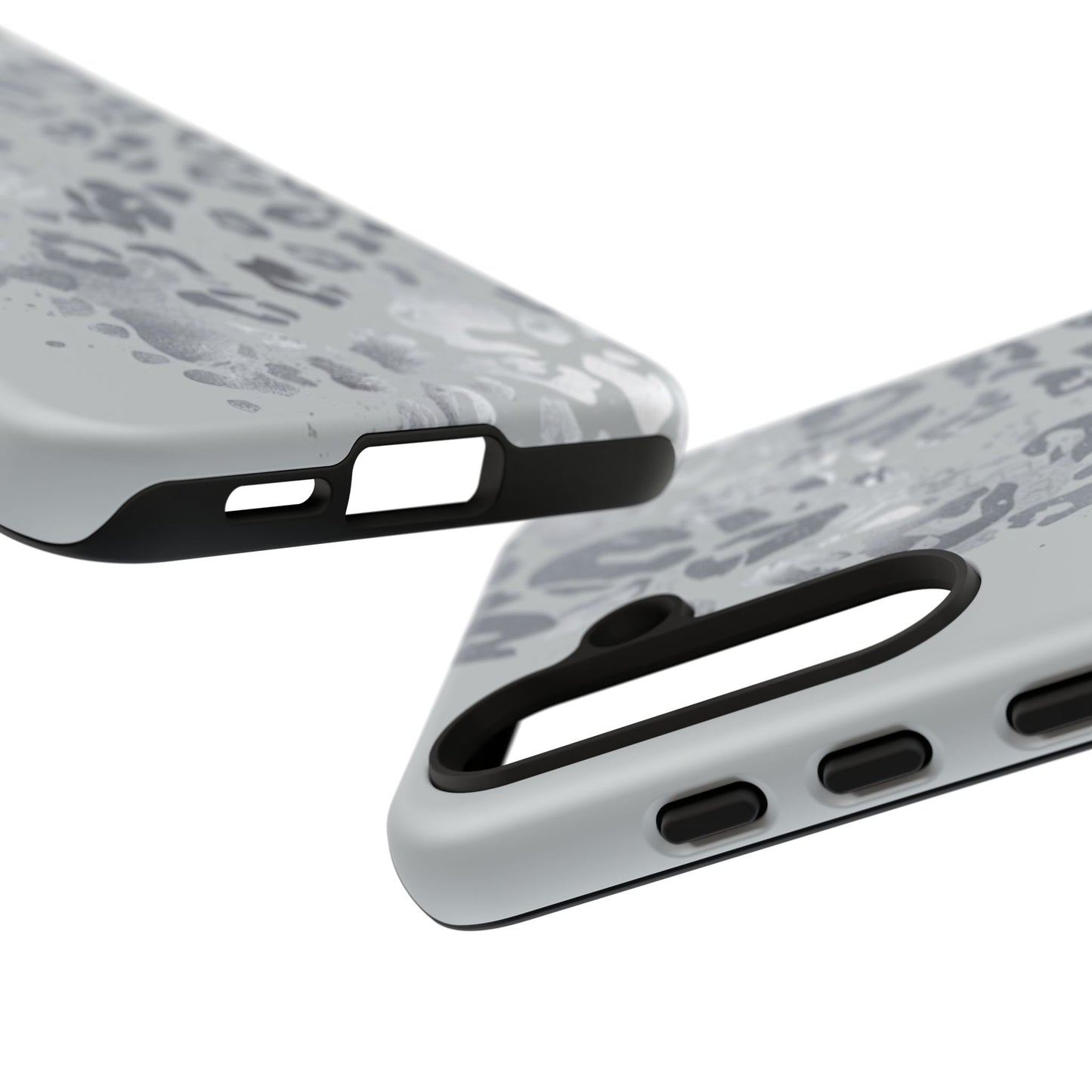 Gray Leopard Print Tough Phone Case