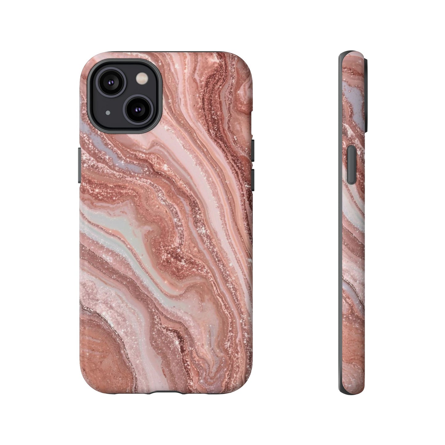 Rose Gold Marble Tough Phone Case