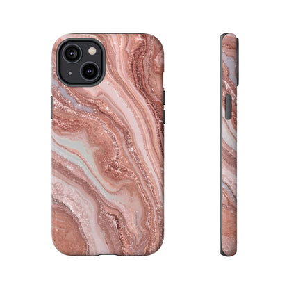 Rose Gold Marble Tough Phone Case