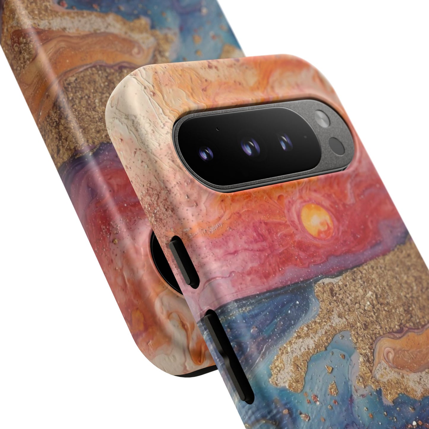 Sunset Coast Phone Case — Colorful Abstract Beach Art Tough Case