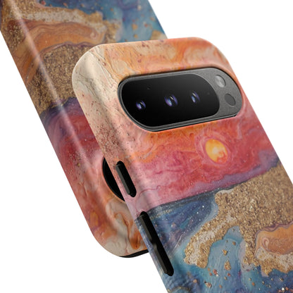 Sunset Coast Phone Case — Colorful Abstract Beach Art Tough Case