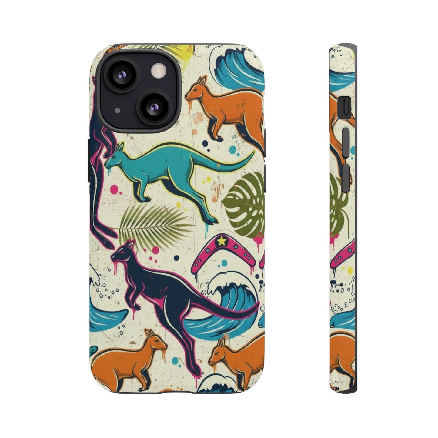 Tough Cases — Colorful Surfing Kangaroo Phone Case