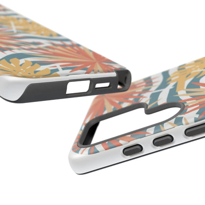 Tropical Palm Tough Phone Case – Retro Wave Floral Protective Cover