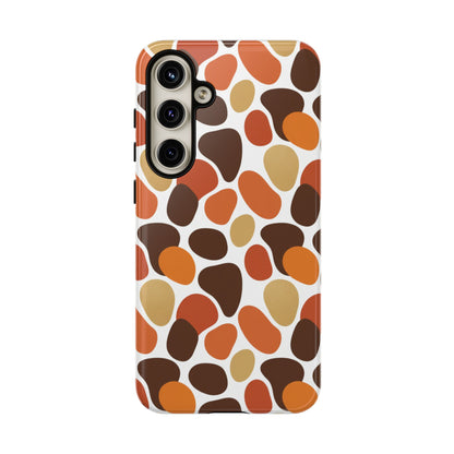 Phone Case — Retro Pebble Pattern in Warm Autumn Colors