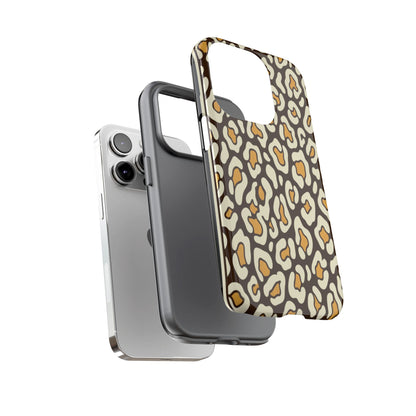 Leopard Print Tough Phone Case — Durable Protective iPhone Cover