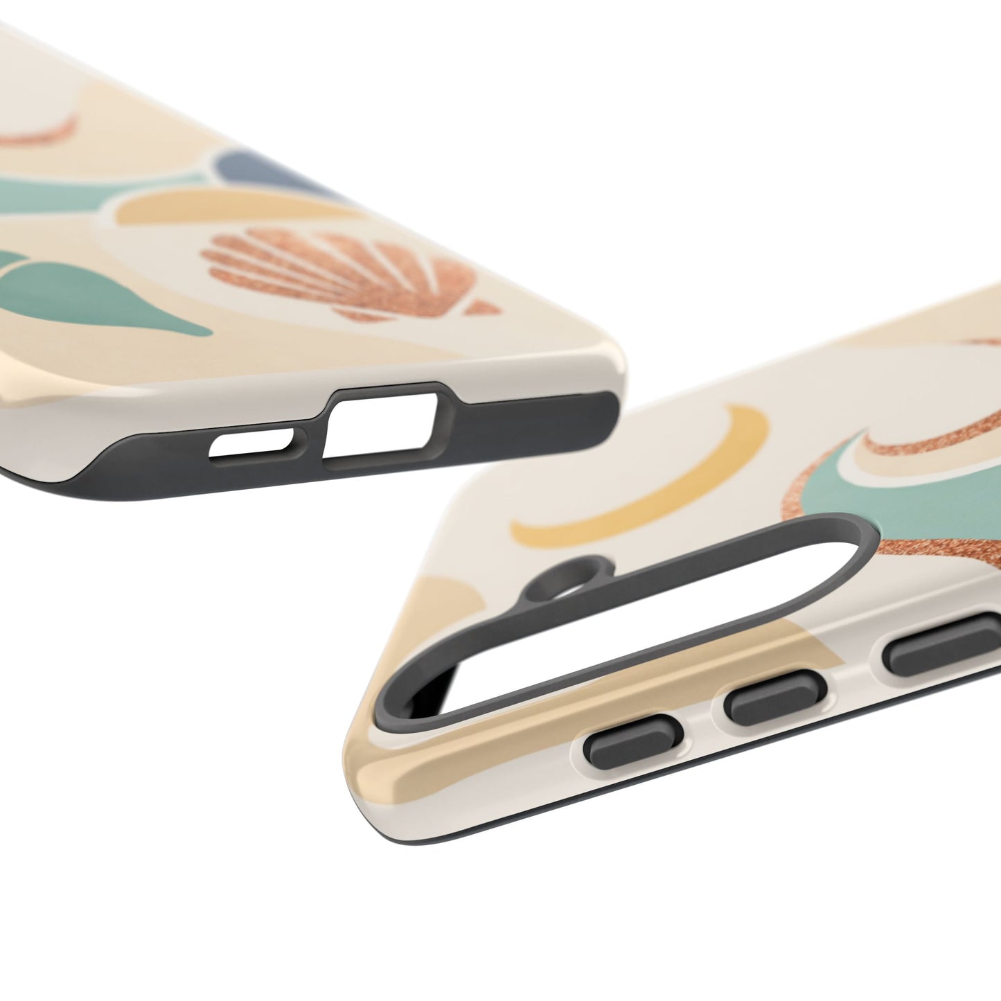 Sea Breeze Tough Phone Case — Retro Waves & Shells Design