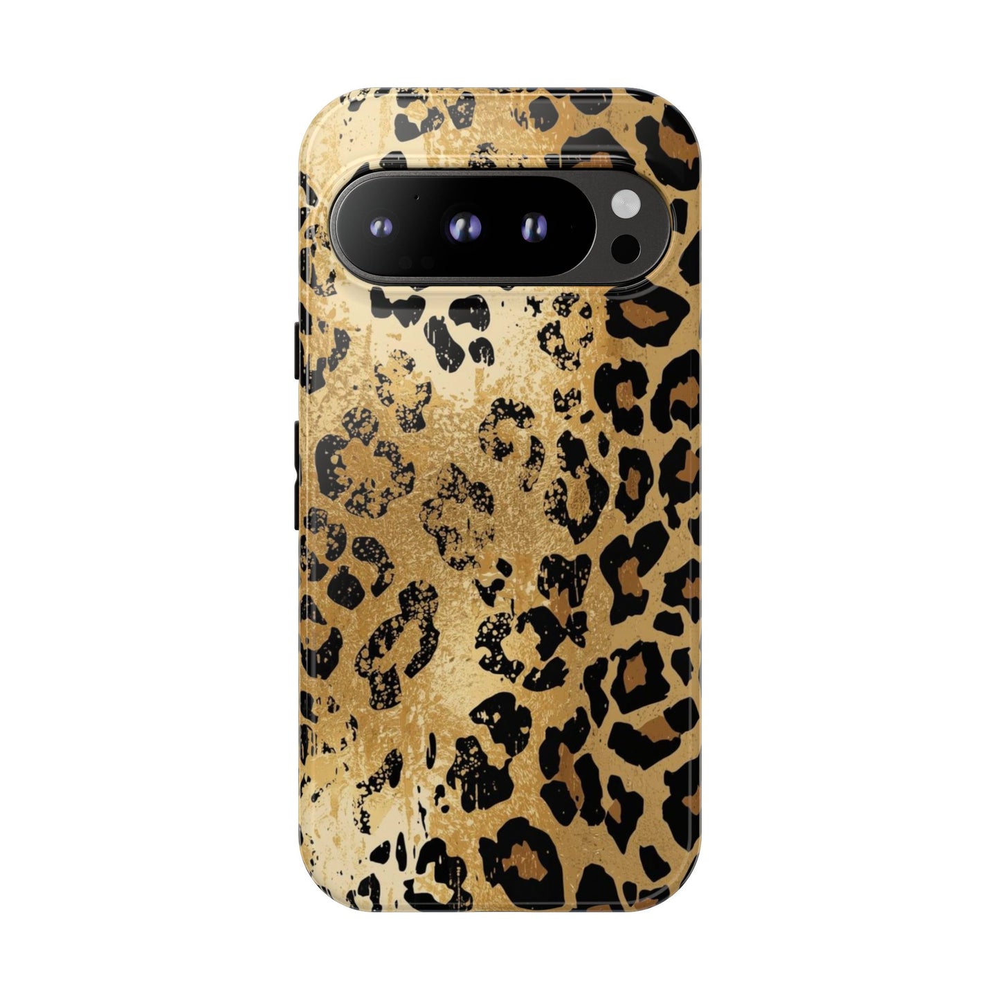 Leopard Print Tough Phone Case — Durable Protective iPhone Cover