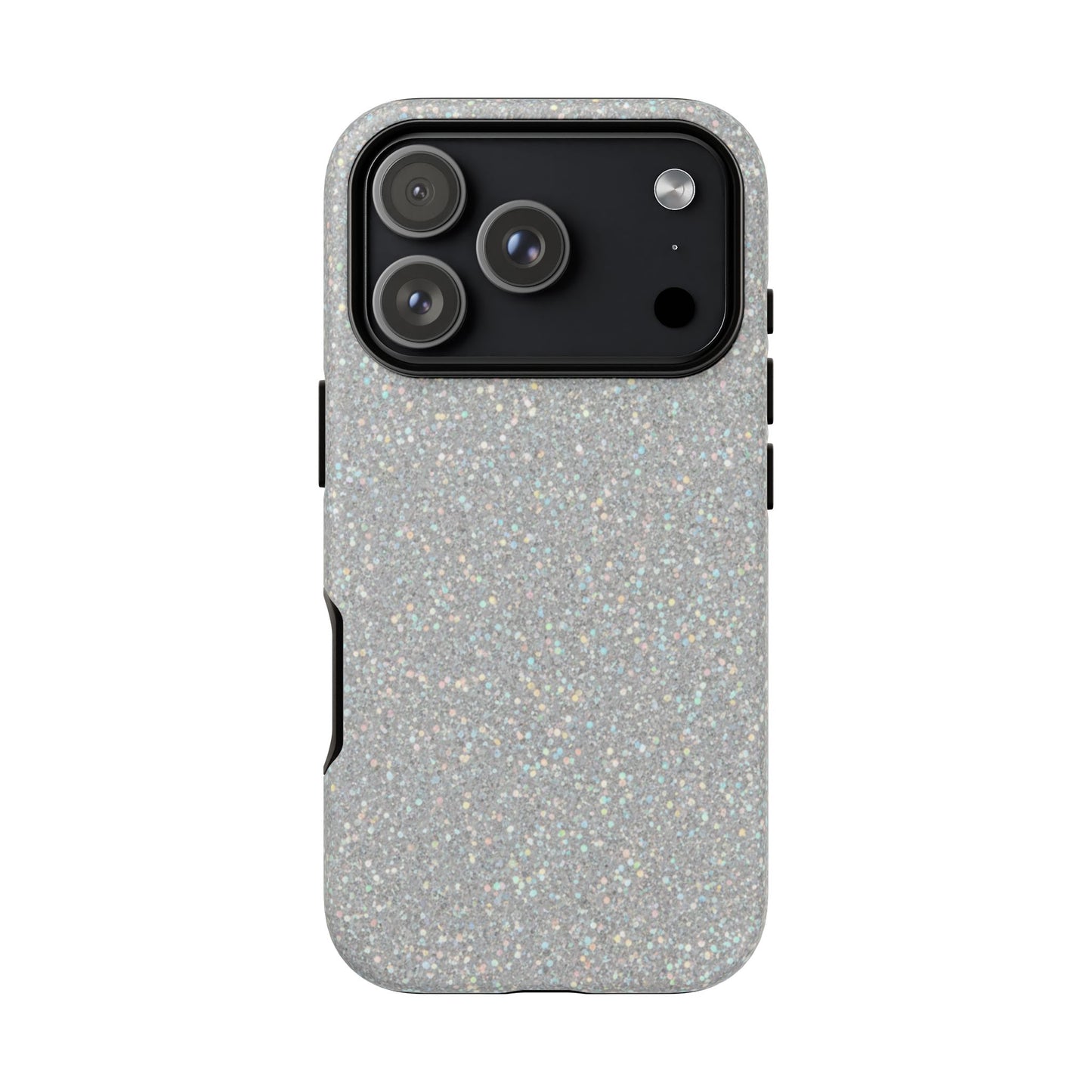 Glitter Silver Tough Phone Case — Sparkling Protective Phone Case