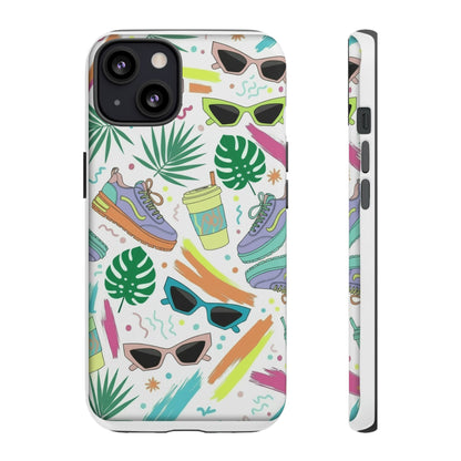 Tough Cases — Colorful Retro Sneakers & Sunglasses Phone Case