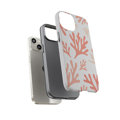 Coral Reef Pattern Tough Phone Case — Pink Beachy Protective Cover