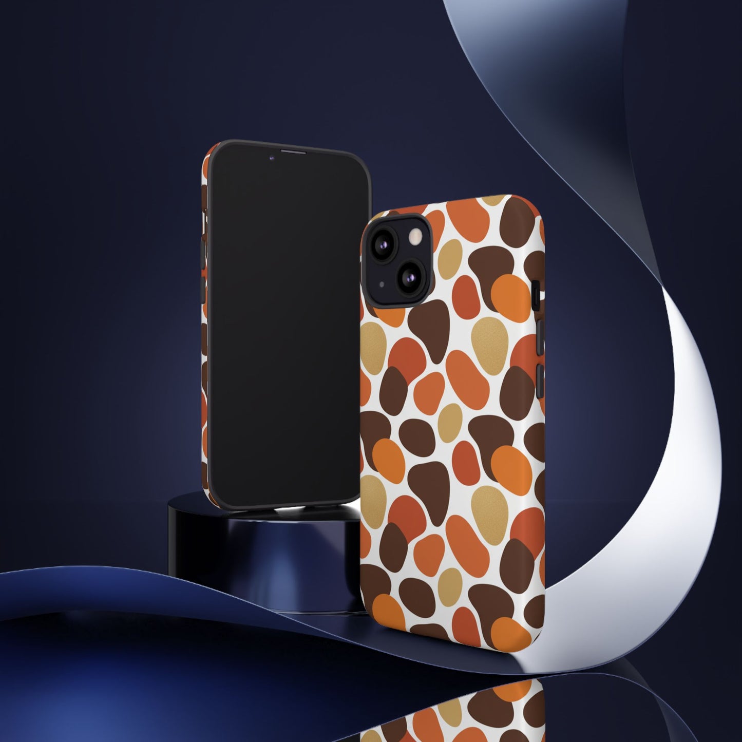 Phone Case — Retro Pebble Pattern in Warm Autumn Colors
