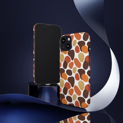 Phone Case — Retro Pebble Pattern in Warm Autumn Colors