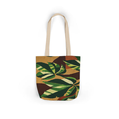 Tropical Camo Canvas Tote Bag – Green Leaf Print