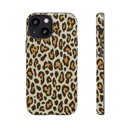 Leopard Print Tough Phone Case — Durable Protective Animal Print Case