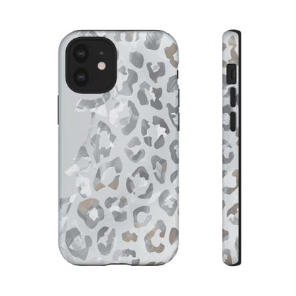 Silver Leopard Tough Phone Case