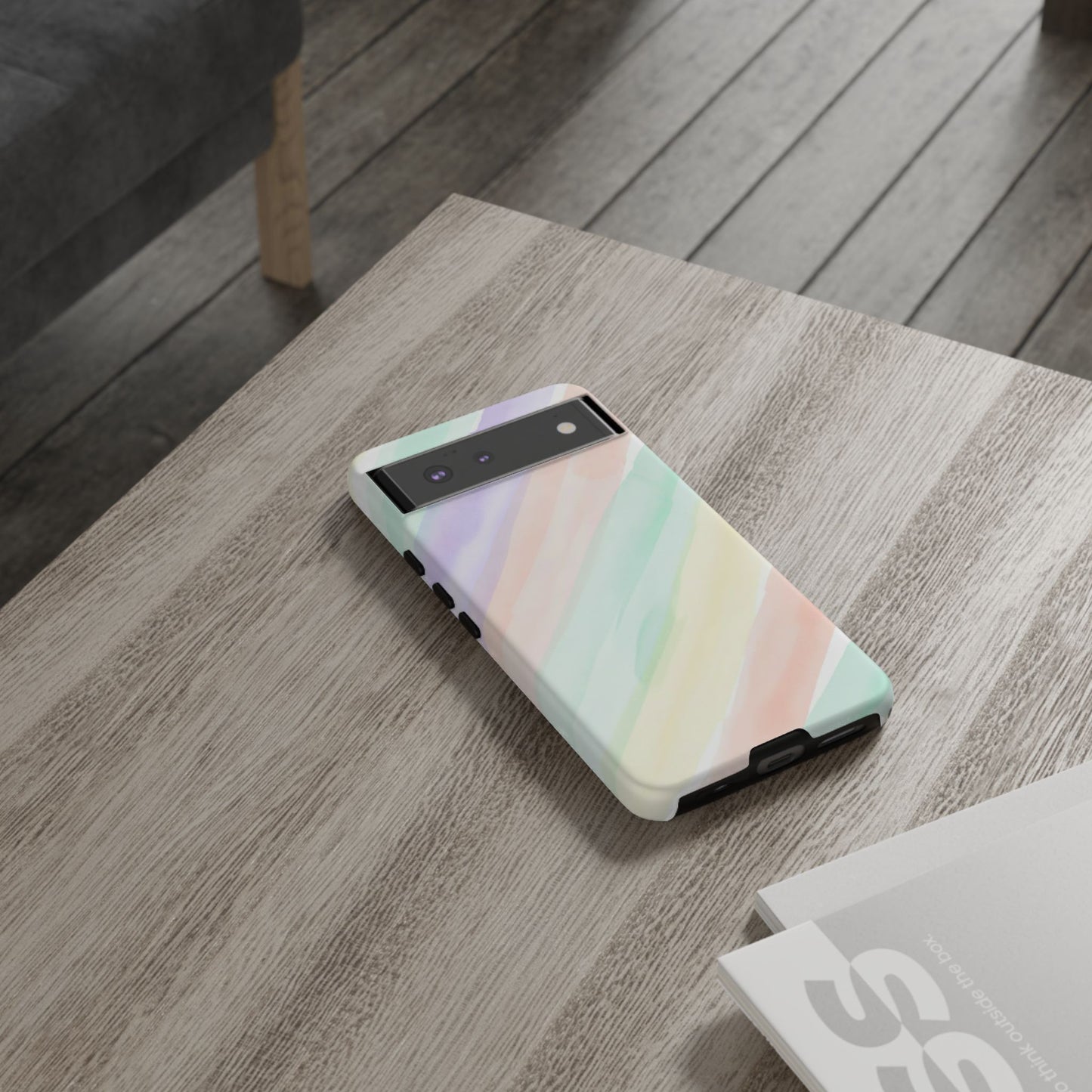 Pastel Watercolor Stripe Tough Phone Case