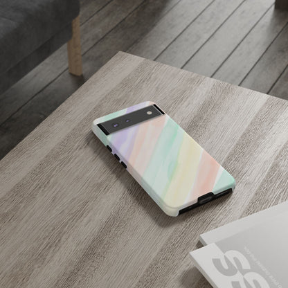 Pastel Watercolor Stripe Tough Phone Case