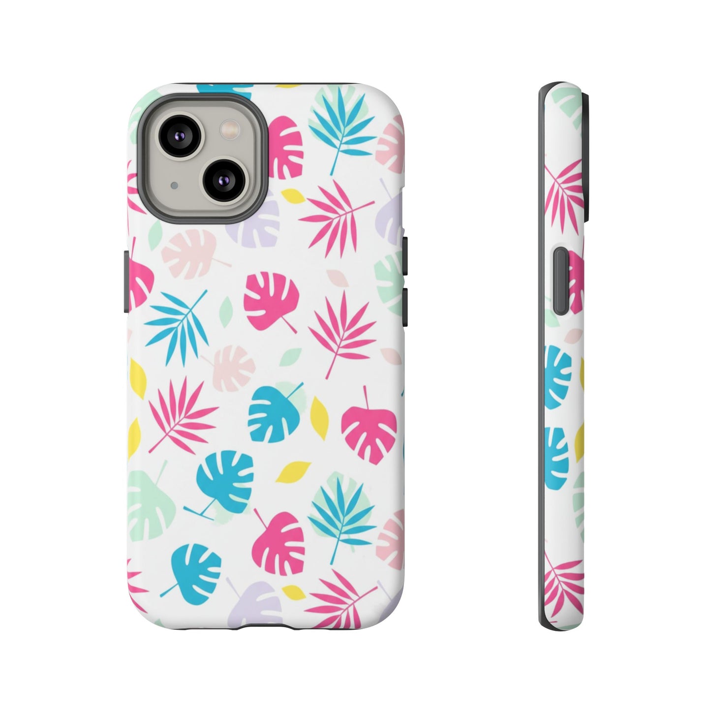 Tropical Leaf Phone Case — Colorful Pastel Monstera & Palm iPhone Case
