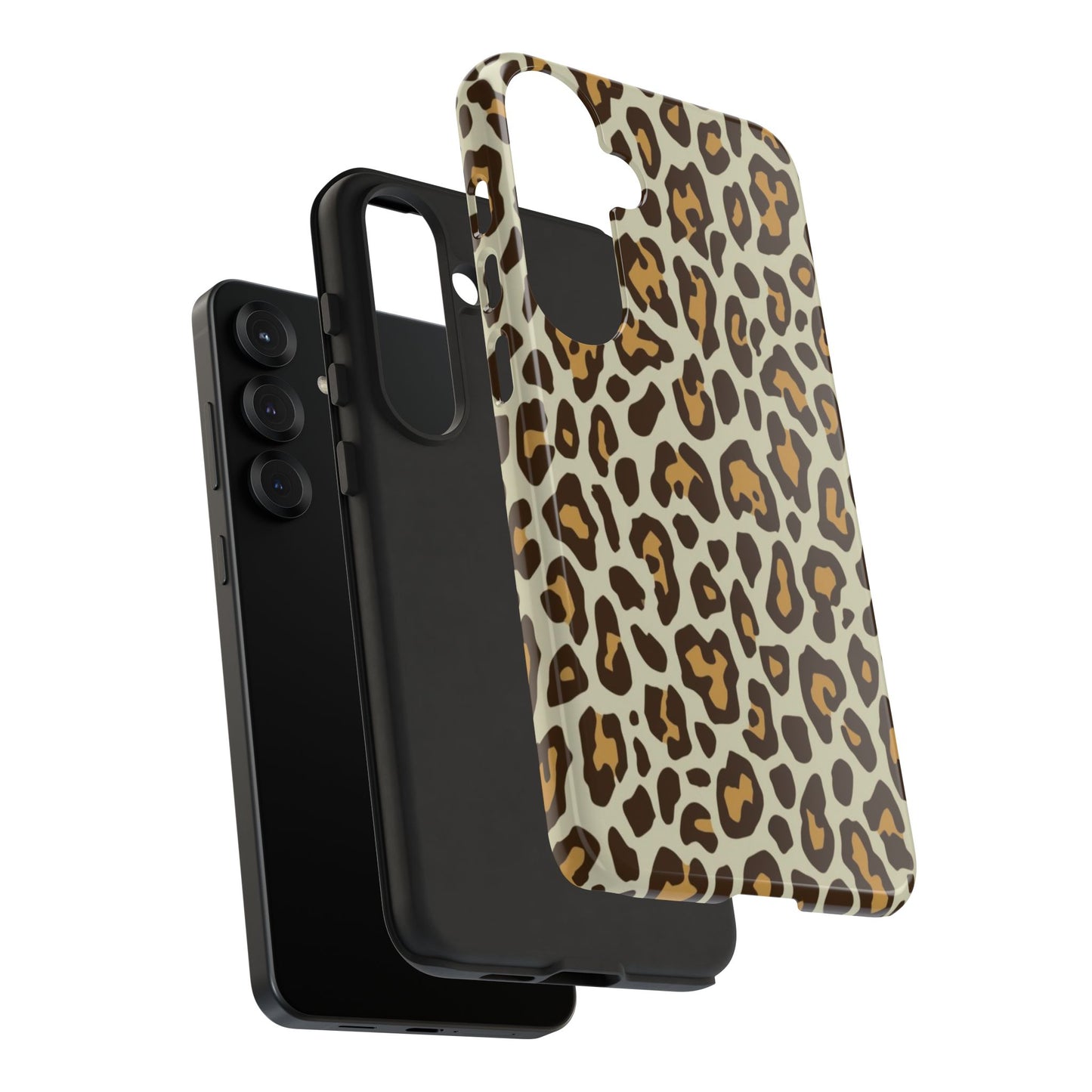 Leopard Print Tough Phone Case — Durable Protective Animal Print Case