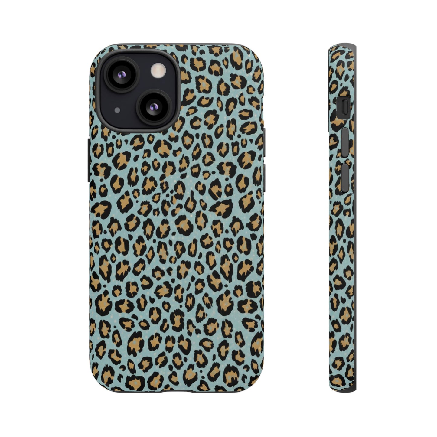 Leopard Print Tough Phone Case - Blue Cheetah Protective Cover