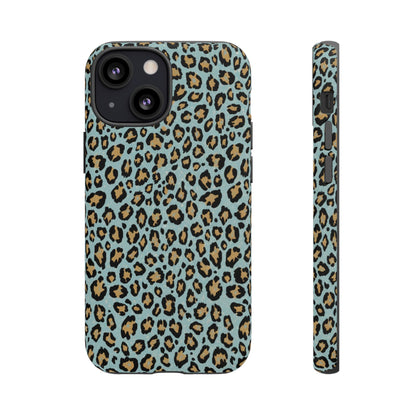 Leopard Print Tough Phone Case - Blue Cheetah Protective Cover
