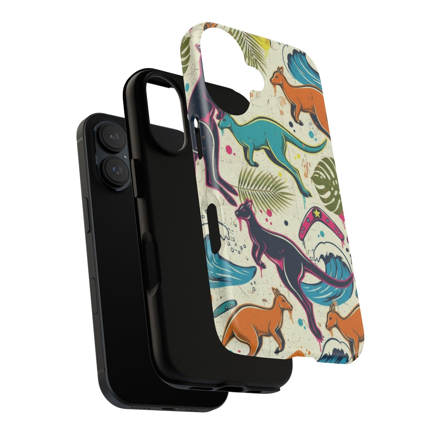 Tough Cases — Colorful Surfing Kangaroo Phone Case
