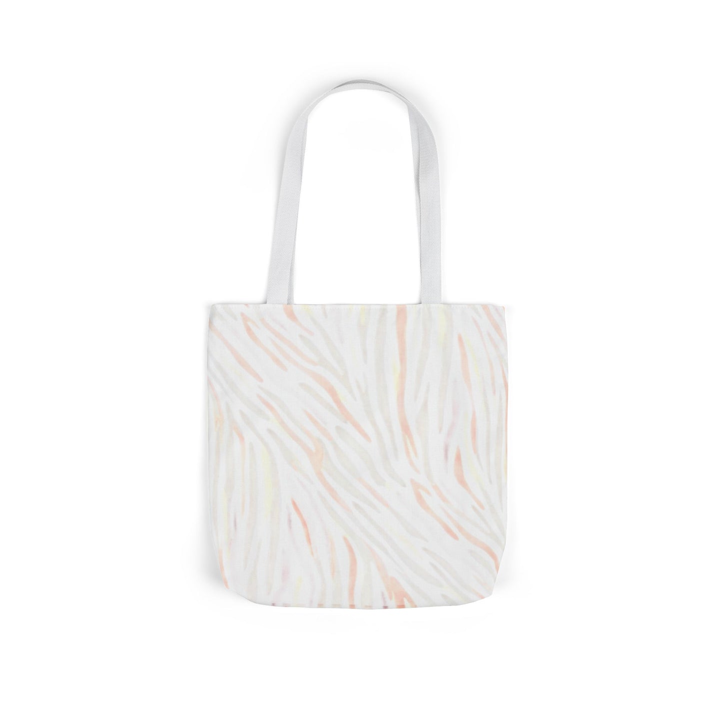 Pastel Zebra Canvas Tote Bag — Lightweight Animal Print Shoulder Tote