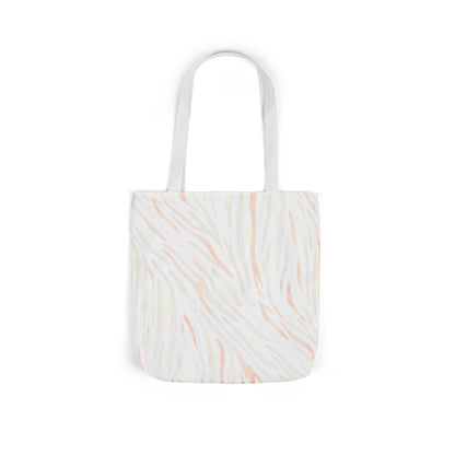 Pastel Zebra Canvas Tote Bag — Lightweight Animal Print Shoulder Tote