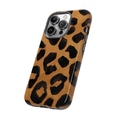 Leopard Print Tough Phone Case — Protective Animal Print iPhone Case