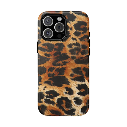Leopard Print Tough Phone Case – Rugged Protective iPhone Cover