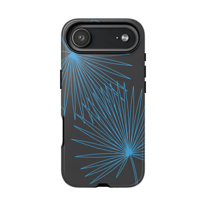 Blue Dandelion Burst Tough Phone Case — Protective Floral iPhone Cover