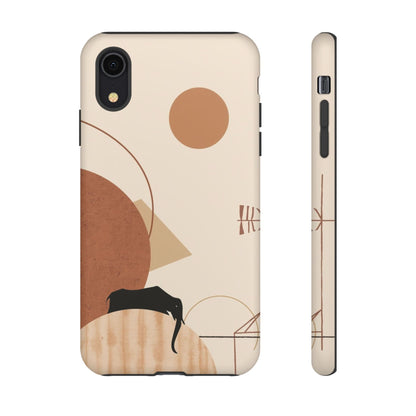 Abstract Earth Tones Phone Case — Minimal Geometric Design