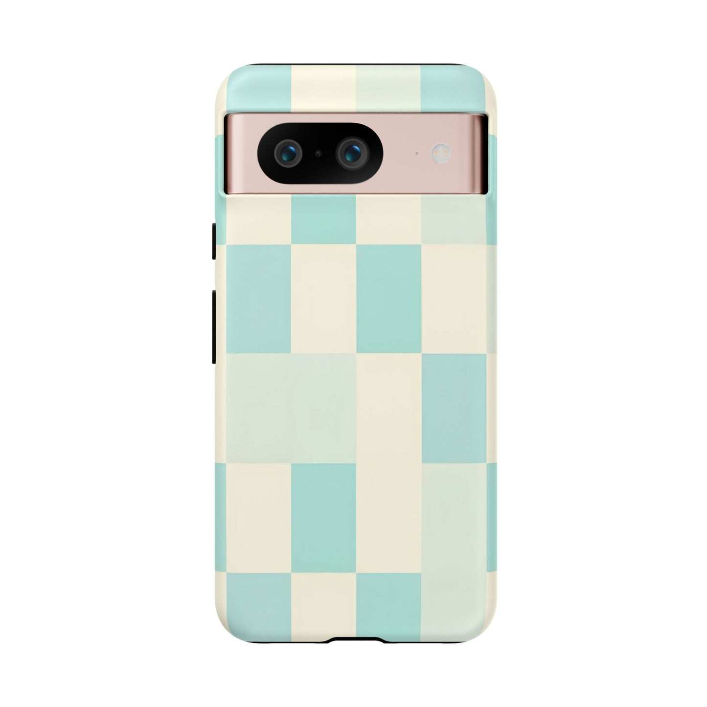 Pastel Checkerboard Tough Case – Mint & Cream Protective Phone Cover