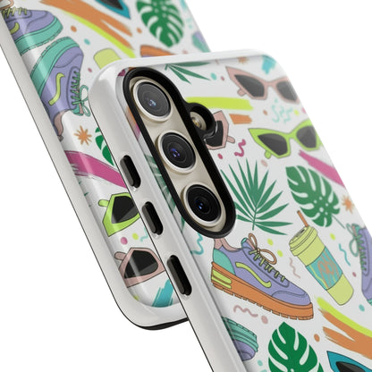 Tough Cases — Colorful Retro Sneakers & Sunglasses Phone Case