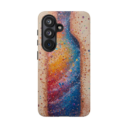 Galaxy Bottle Tough Phone Case — Colorful Nebula Splash iPhone Cover