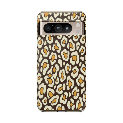 Leopard Print Tough Phone Case — Durable Protective iPhone Cover
