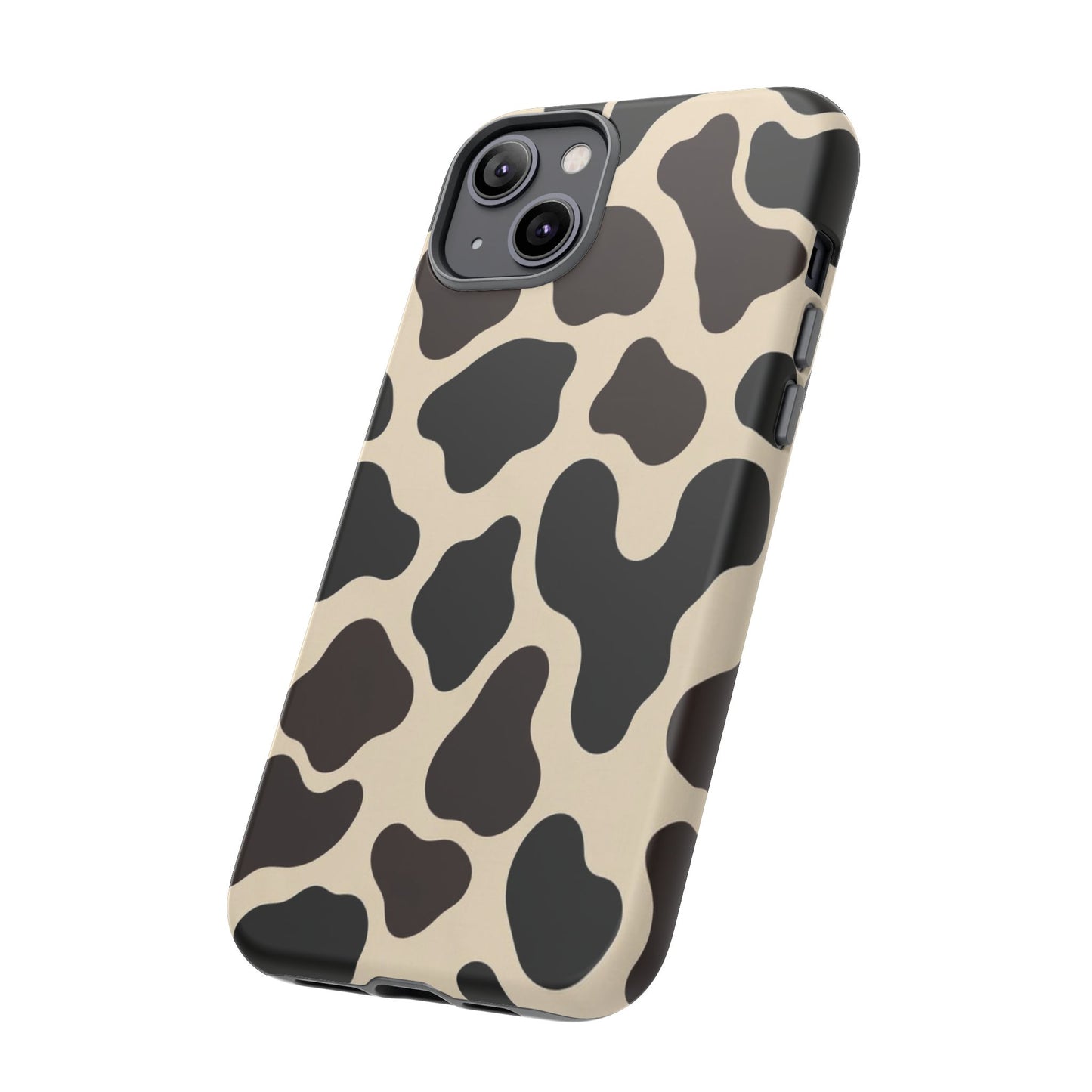 Cow Print Phone Case — Black & Cream Protective  Case