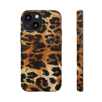 Leopard Print Tough Phone Case – Rugged Protective iPhone Cover