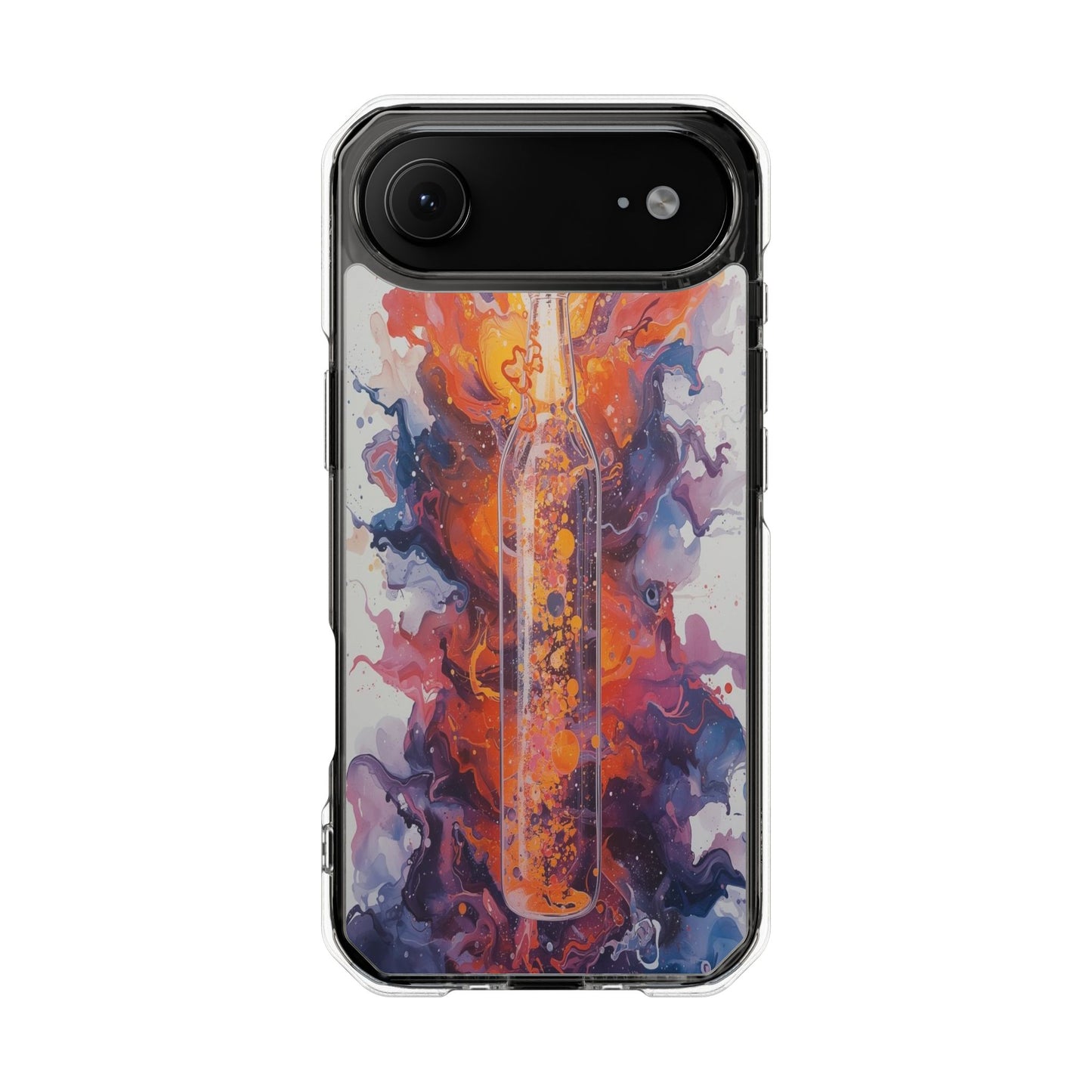 Clear Magnetic Impact Phone Case — Vibrant Abstract Swirl Design