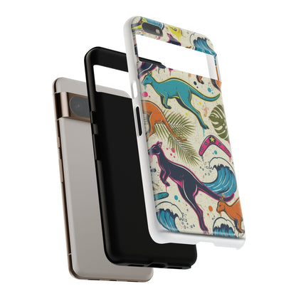 Tough Cases — Colorful Surfing Kangaroo Phone Case