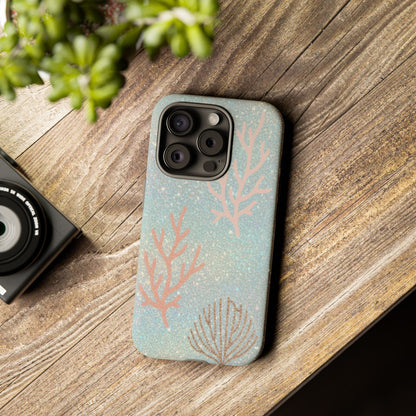 Seafoam Sparkle Phone Case – Coral & Seashell Tough Case