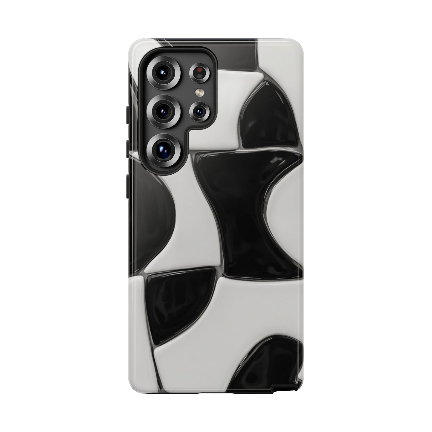 Black & White Abstract Pattern Tough Phone Case